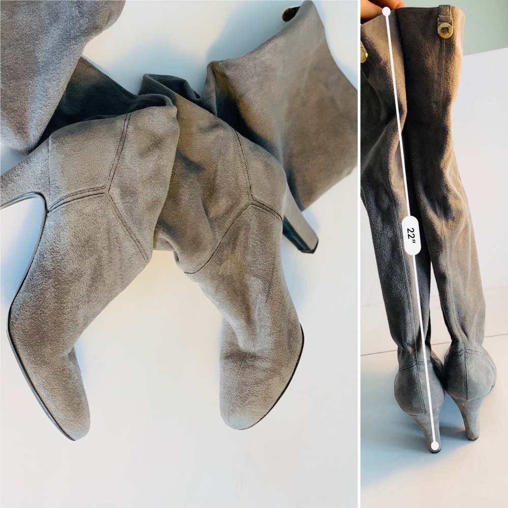 Stella Mccartney Grey Below The Knee Boots